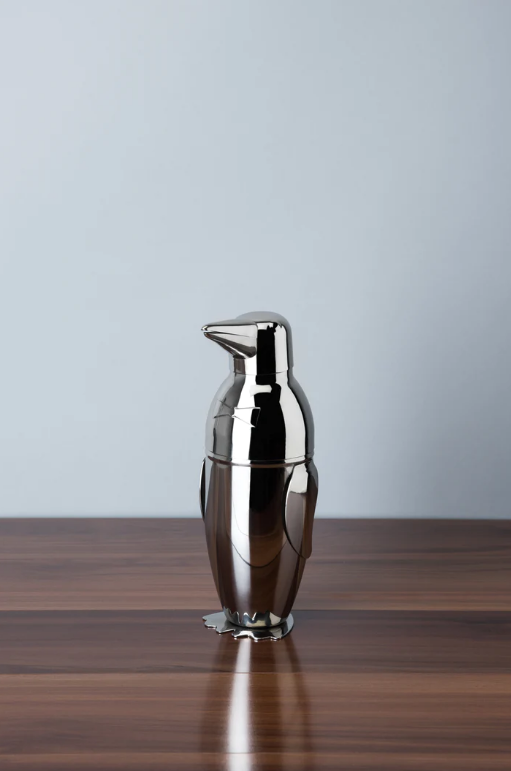 COCKTAIL SHAKER PENGUIN SILVER