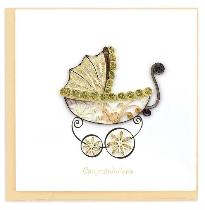 GREETING CARD "BABY CARRIAGE"