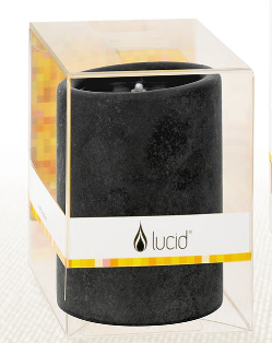 LUCID CANDLE PLAIN BLACK (Available in 2 Sizes)