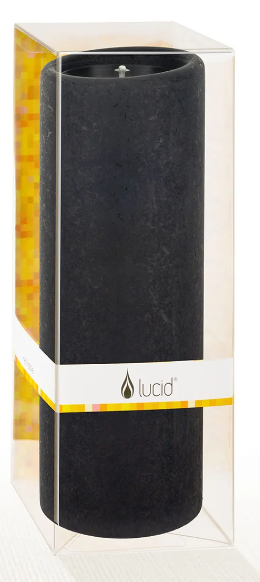LUCID CANDLE PLAIN BLACK (Available in 2 Sizes)