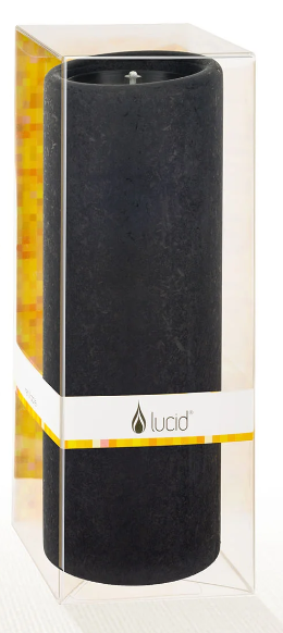 LUCID CANDLE PLAIN BLACK (Available in 2 sizes)