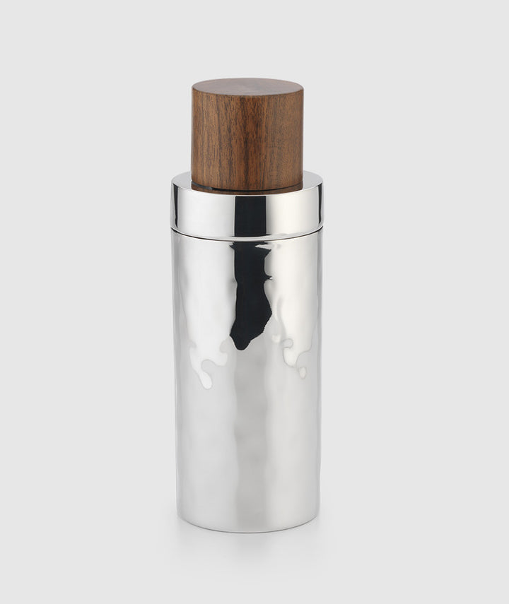 COCKTAIL SHAKER W/ WOOD LID 9.5"H #53653