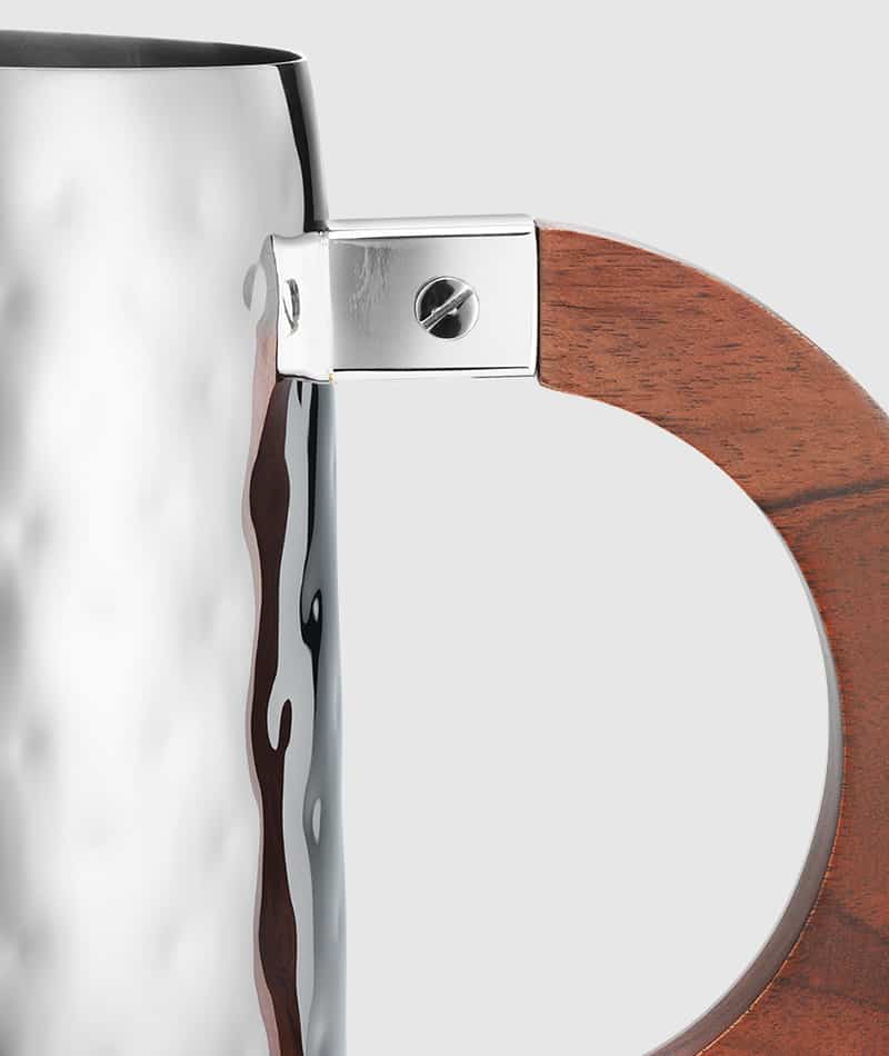 PITCHER W/ WOOD HANDLE 8.5"H #53654