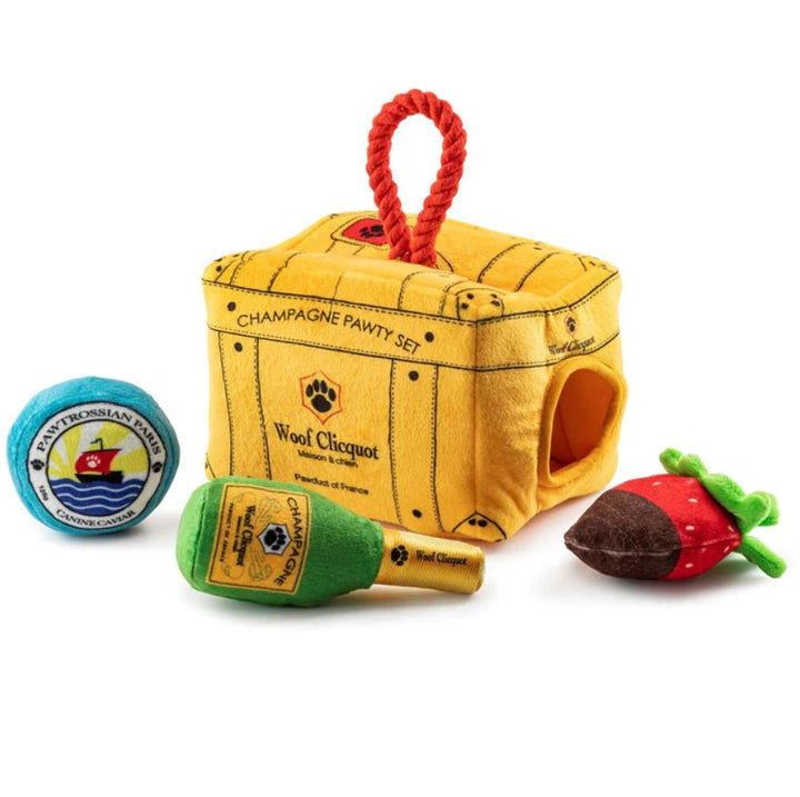 DOG TOY WOOF CLICQUOT PAWTY SET #53705