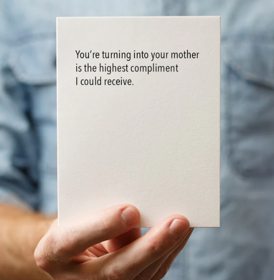 GREETING CARD "TURNING INTO MOM"