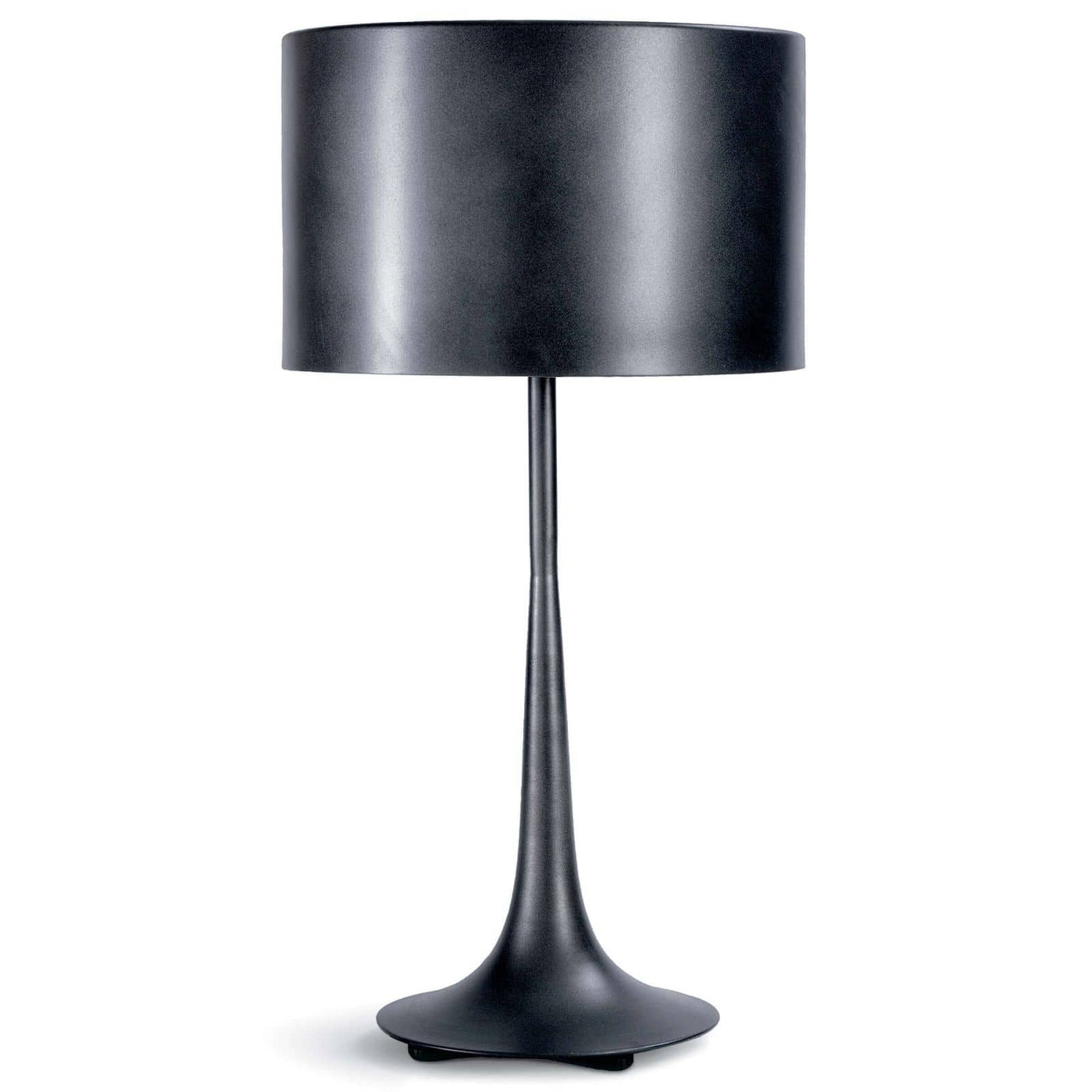 TABLE LAMP TAPERED BLACK METAL