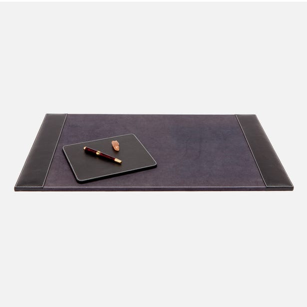 DESK BLOTTER & MOUSE PAD BLACK LEATHER #55218