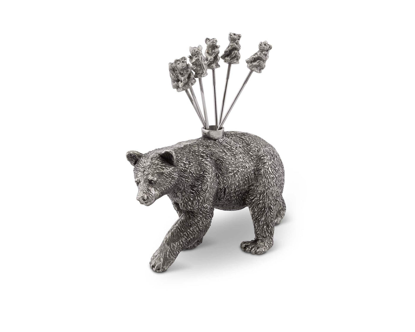 CHEESE PICKS BLACK BEAR PEWTER