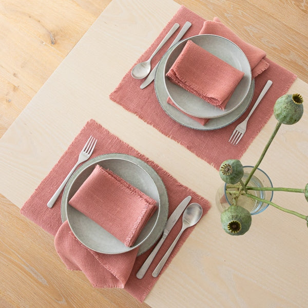 NAPKIN CANYON ROSE LINEN 20"