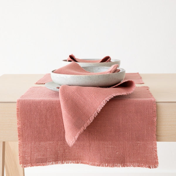 NAPKIN CANYON ROSE LINEN 20"