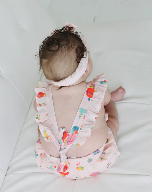 ROMPER BLUSH BALOON RUFFLE
