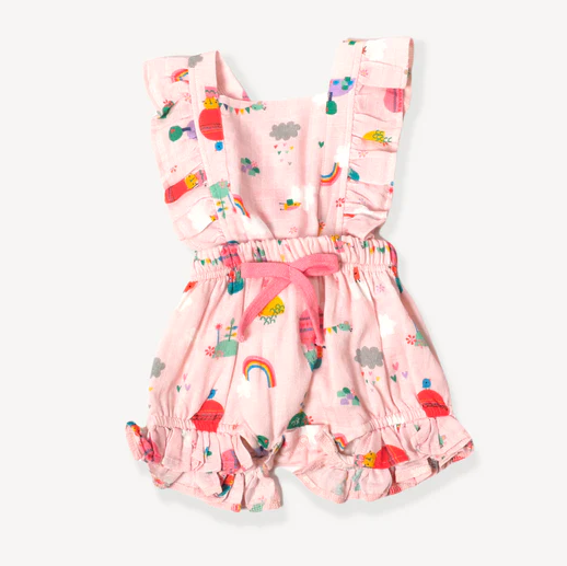 ROMPER BLUSH BALOON RUFFLE