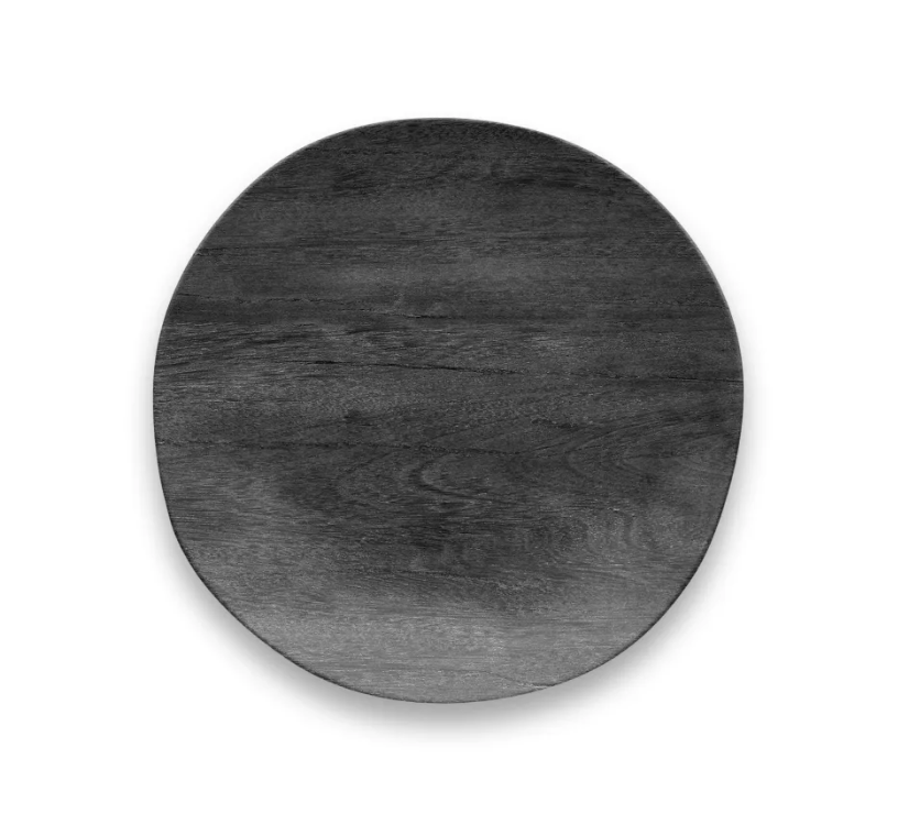 SALAD PLATE BLACKENED WOOD