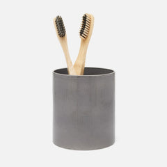 BATH COLLECTION GRAY BURLAP CERAMIC