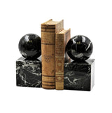 BOOKENDS BALL ON CUBE BLACK ZEBRA