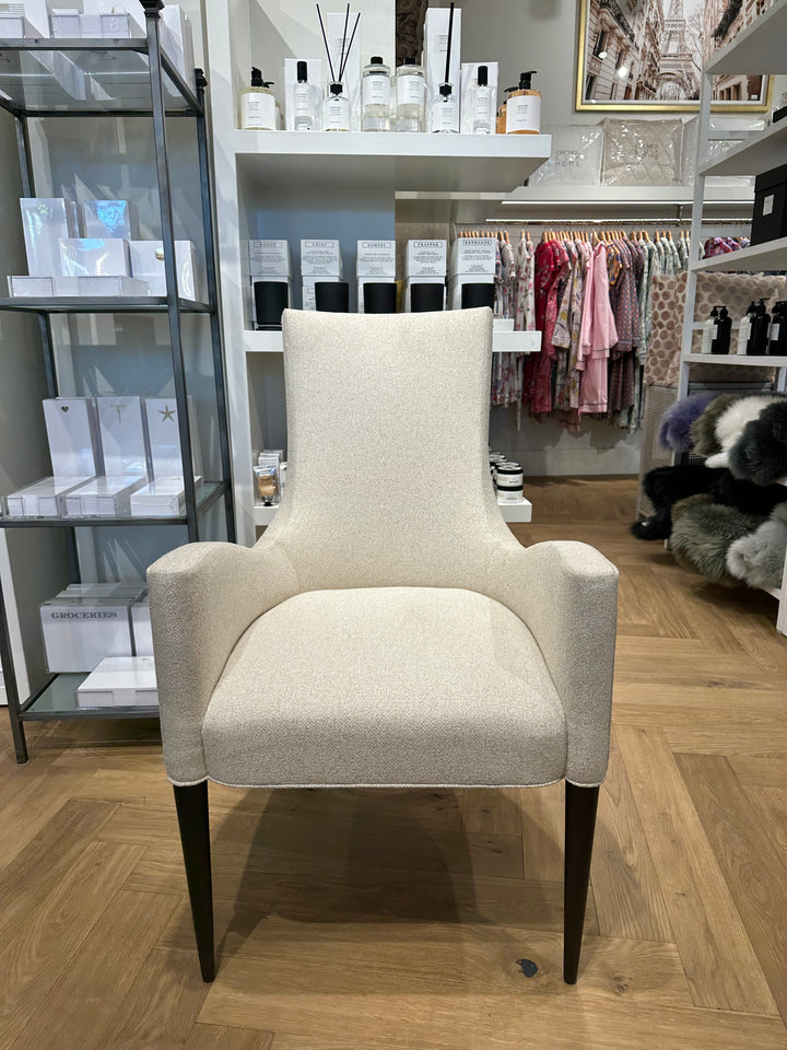 DINING CHAIR WITH ARMS IN TRIX EGGSHELL #59600