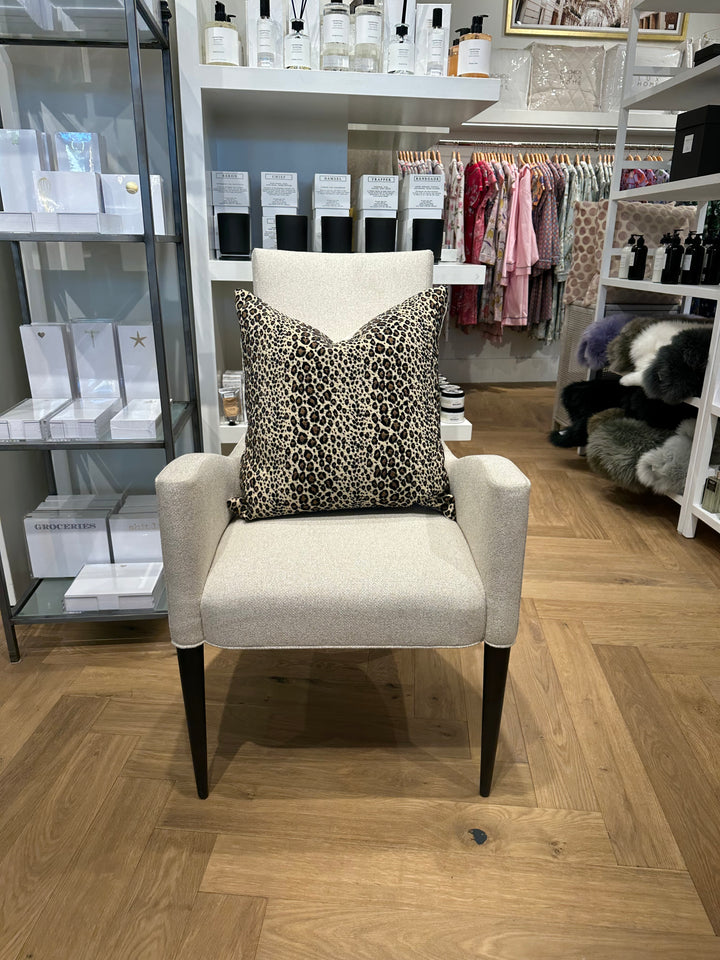 DINING CHAIR WITH ARMS IN TRIX EGGSHELL #59600