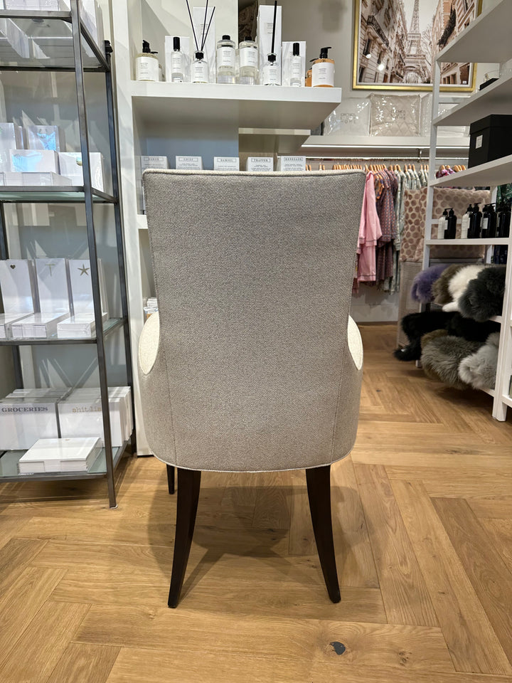 DINING CHAIR WITH ARMS IN TRIX EGGSHELL #59600