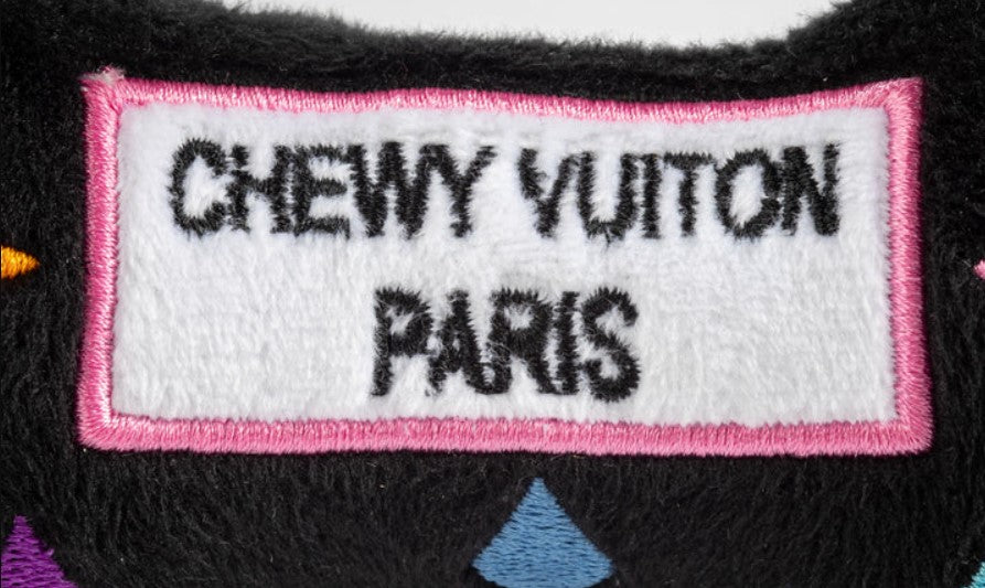 DOG TOY BLACK VUITON BONE