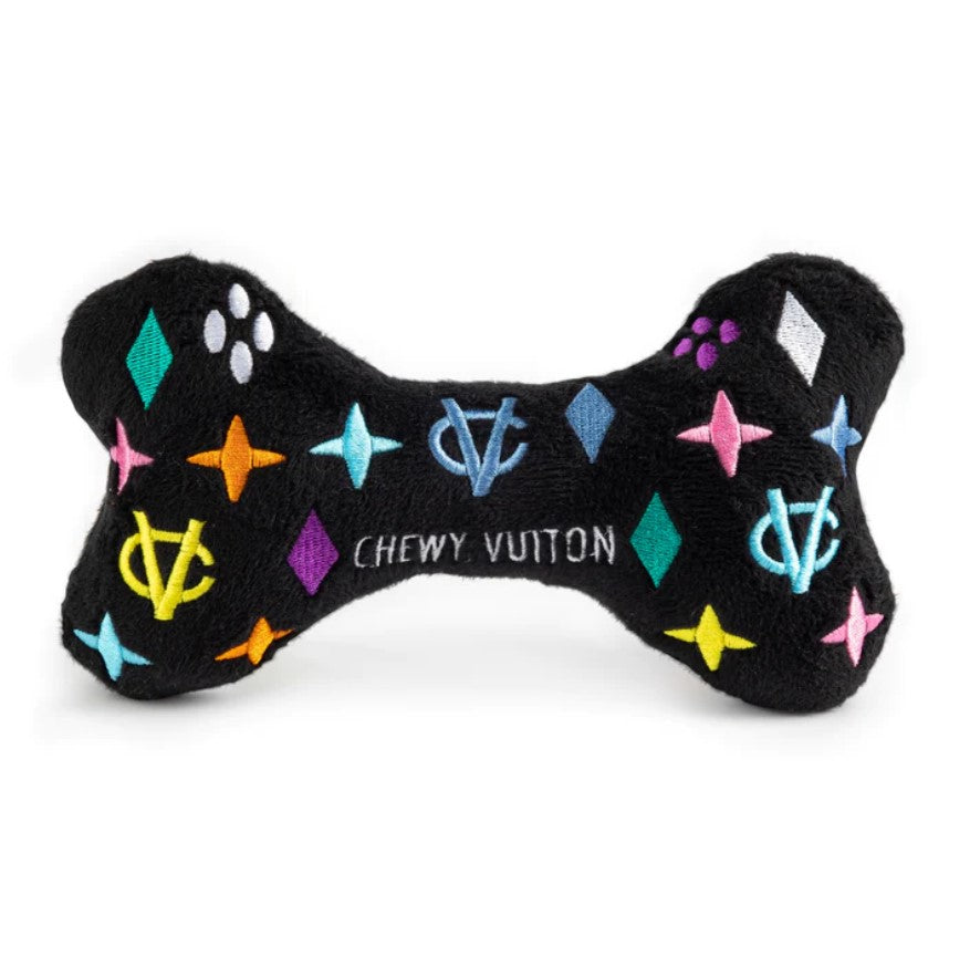DOG TOY BLACK VUITON BONE