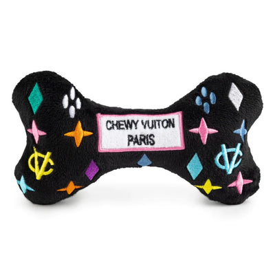 DOG TOY BLACK VUITON BONE (AVAILABLE IN 2 SIZES)