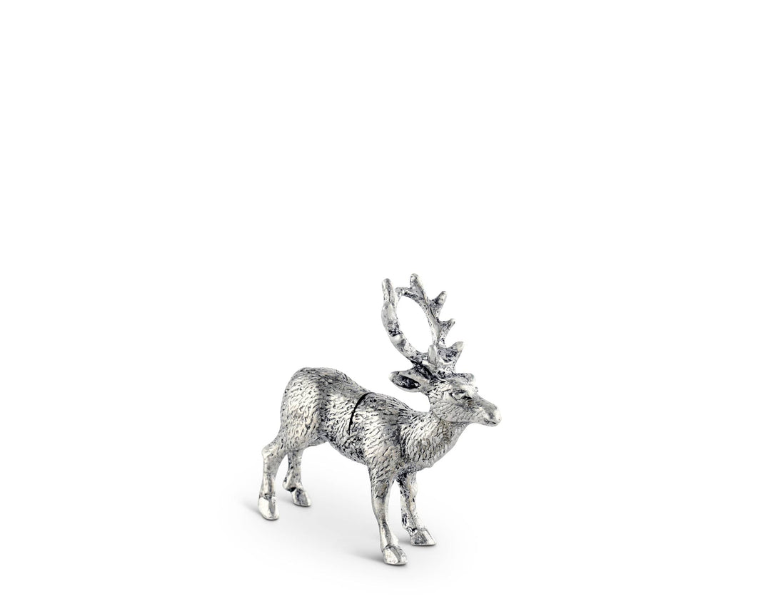 CARD HOLDER PAIR DEER PLACE PEWTER