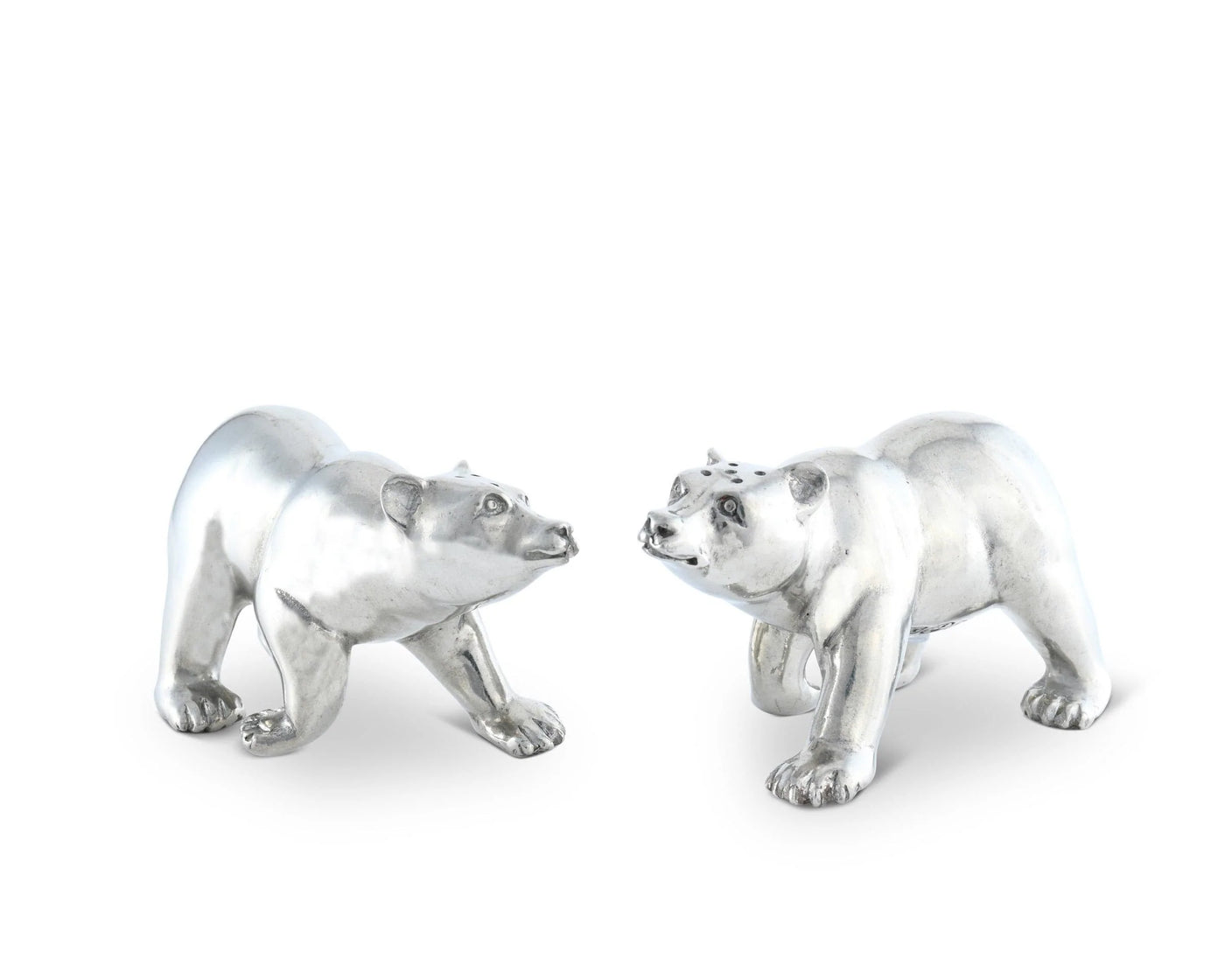 SALT & PEPPER SHAKERS POLAR BEAR PEWTER