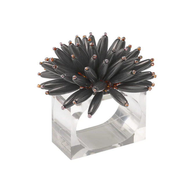 KIM SEYBERT NAPKIN RING SPOKE IN TAUPE