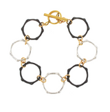 BRACELET MODERN BAMBOO MIXED METAL