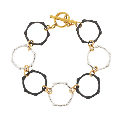 MABEL CHONG BRACELET MODERN BAMBOO MIXED METAL