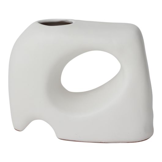 VASE WHITE WITH HOLE (Available in 2 Sizes)