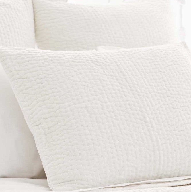 SHAM QUILTED DOVE WHITE