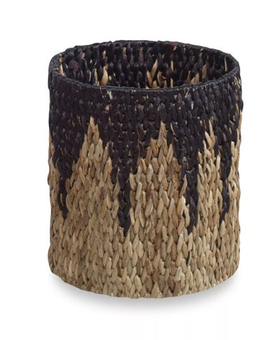 BASKET HYACINTH NATURAL & BLACK (Available in 2 Sizes)
