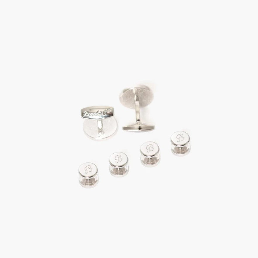 CUFFLINKS & STUDS SET BEAR RHODIUM #61684