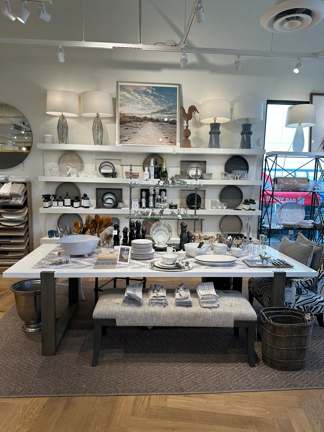 DINING TABLE WHITE TOP & GRAY BASE #35595