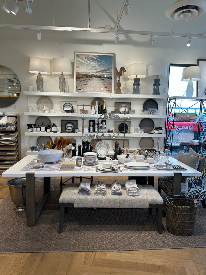 DINING TABLE WHITE TOP & GRAY BASE #35595