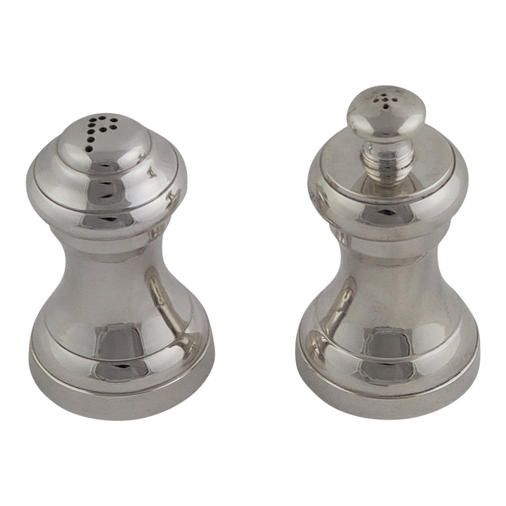 SALT & PEPPER SHAKERS PLAIN SILVER