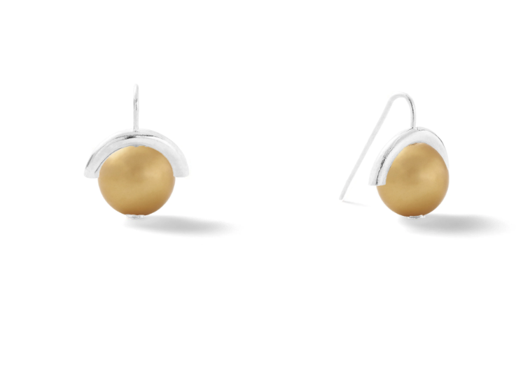 CATHERINE CANINO EARRINGS MEDIUM PEARL SPHERE (Available in 2 Colors)