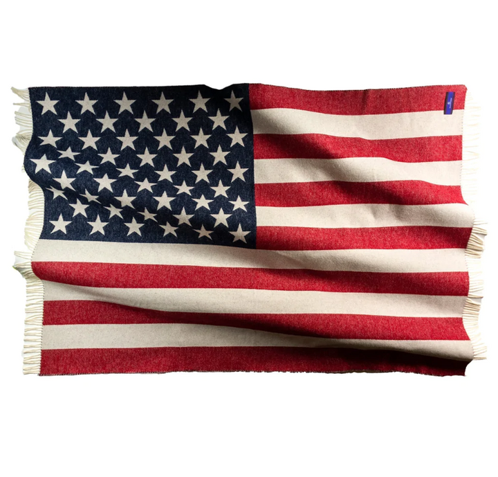 THROW MERINO WOOL (AMERICAN FLAG) #62788