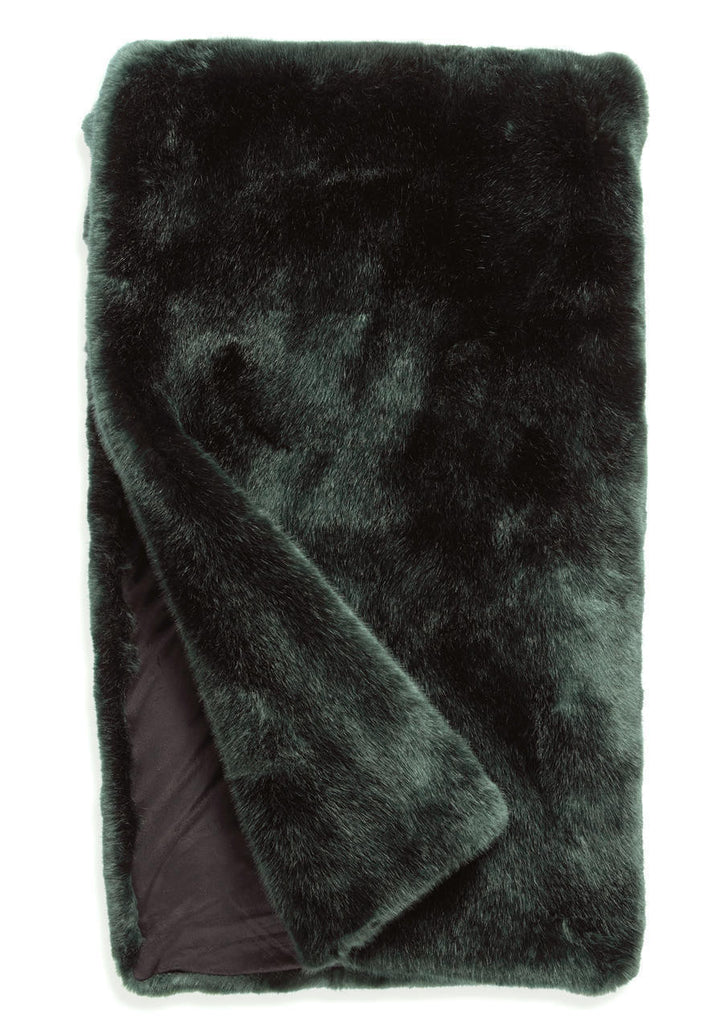 THROW EMERALD MINK FAUX FUR #62825