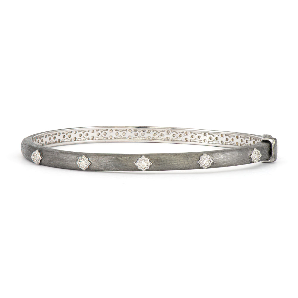 JUDE FRANCES STERLING SILVER THIN STAR BANGLE