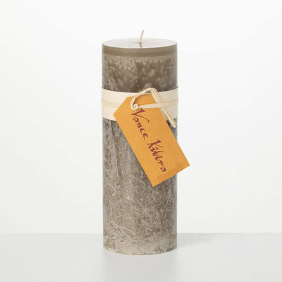 CANDLE PILLAR GRAY (Available in 3 Sizes)
