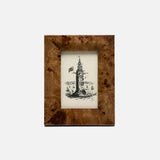FRAME DARK BROWN BURL MAPLE VENEER
