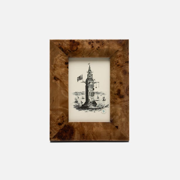 FRAME DARK BROWN BURL MAPLE VENEER