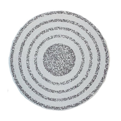 PLACEMAT BEADS TAUPE & WHITE ROUND
