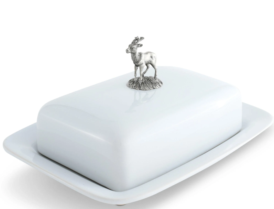 BUTTER DISH STAG