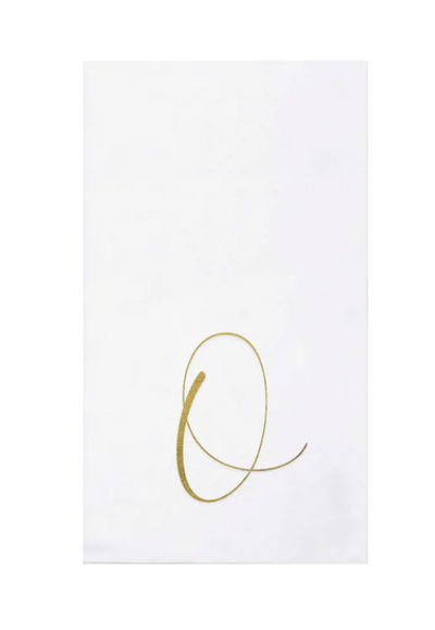 NAPKINS PAPER GUEST TOWEL GOLD MONOGRAME ALPHABET