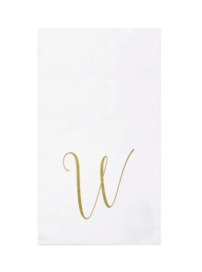 NAPKINS PAPER GUEST TOWEL GOLD MONOGRAME ALPHABET