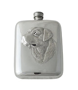FLASK LABRADOR ENGLISH PEWTER