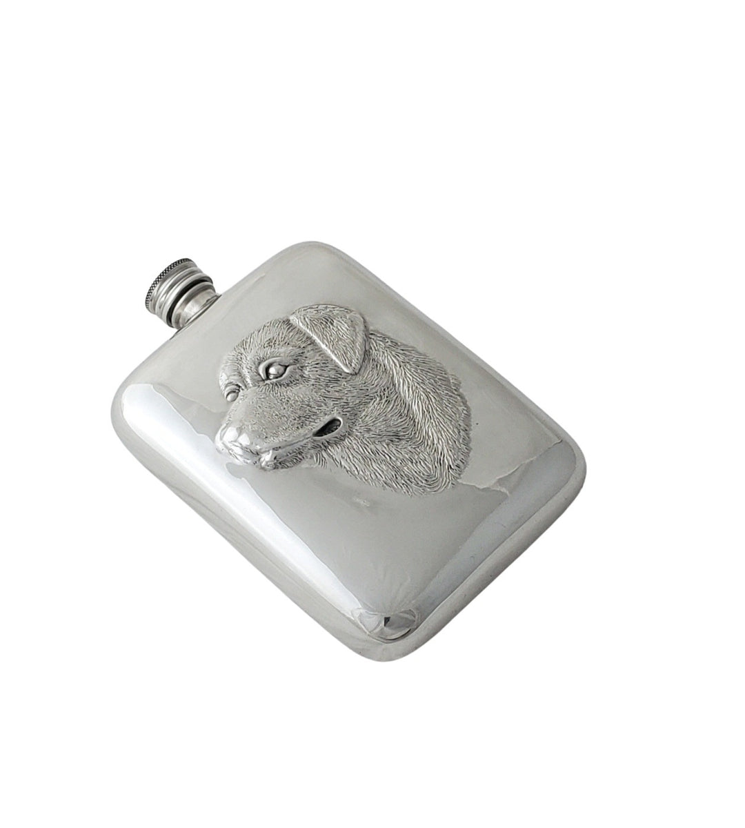 FLASK LABRADOR ENGLISH PEWTER #63946